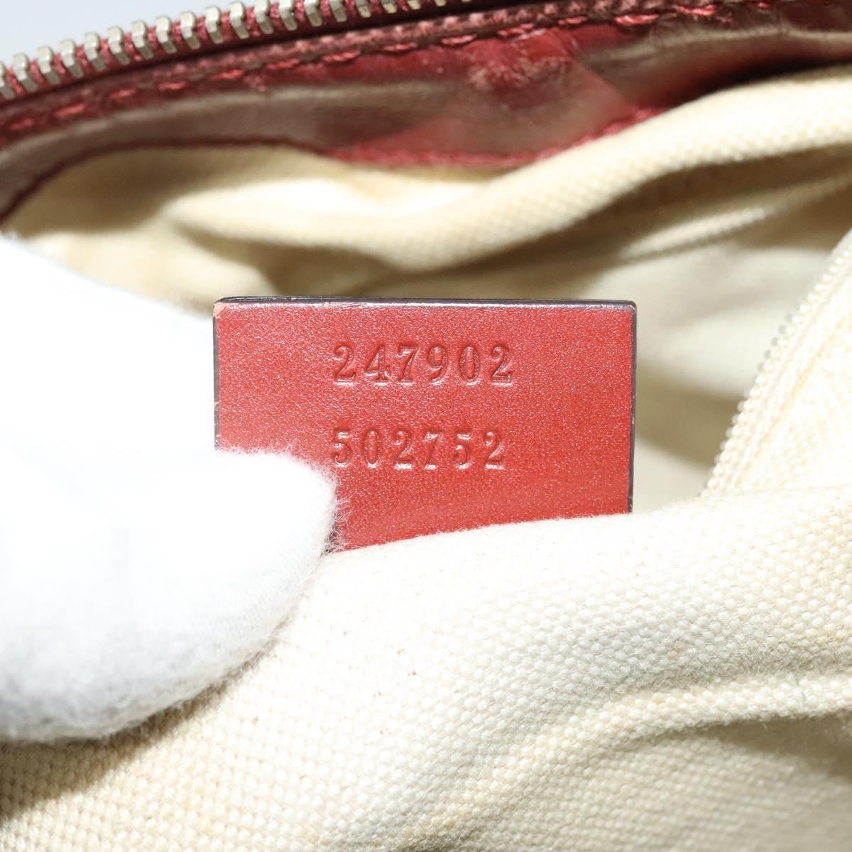 GUCCI GG Canvas Shoulder Bag 2way Beige Gold 247902 Auth bs25957