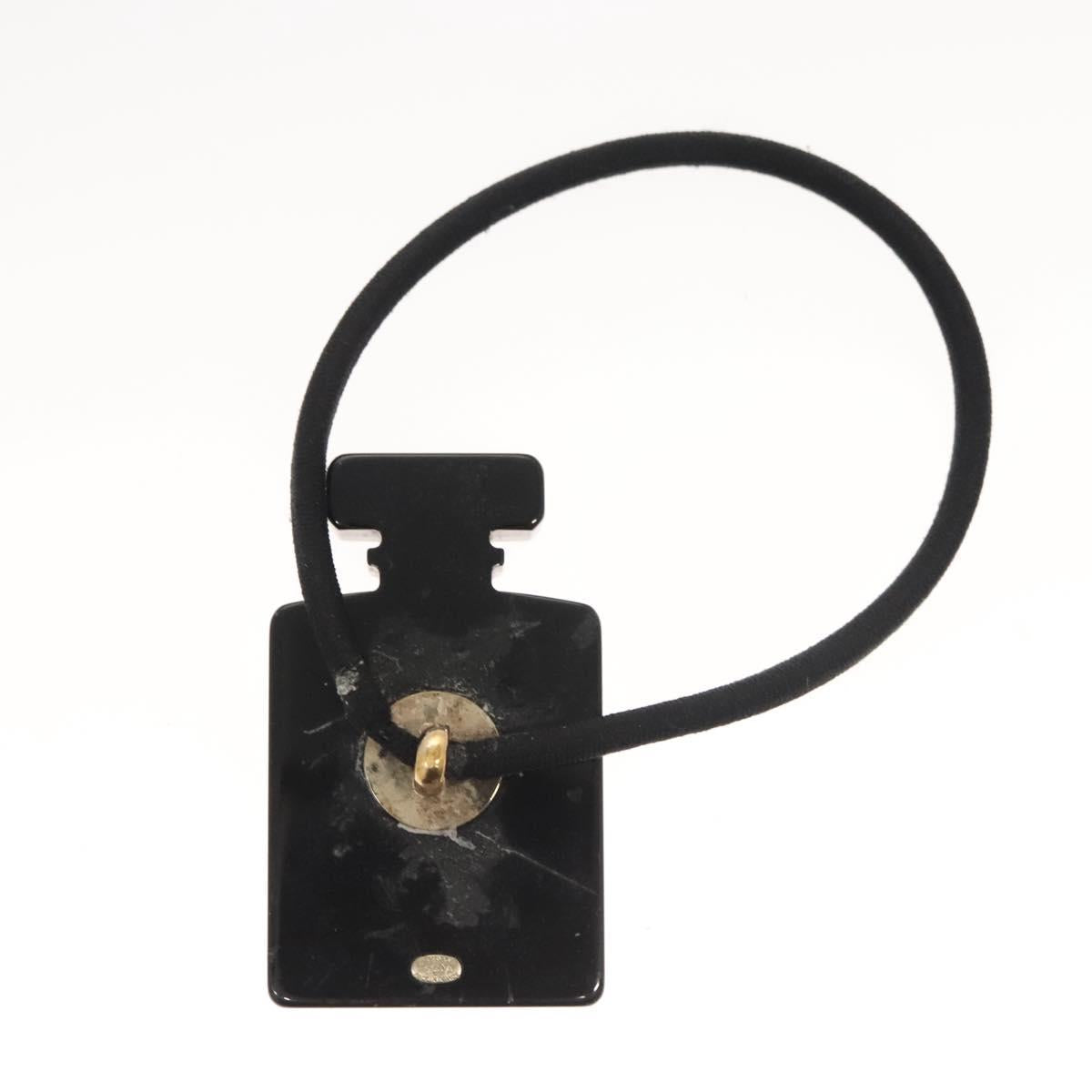 CHANEL Card Case Satin Metal 3Set Black Yellow CC Auth bs25964