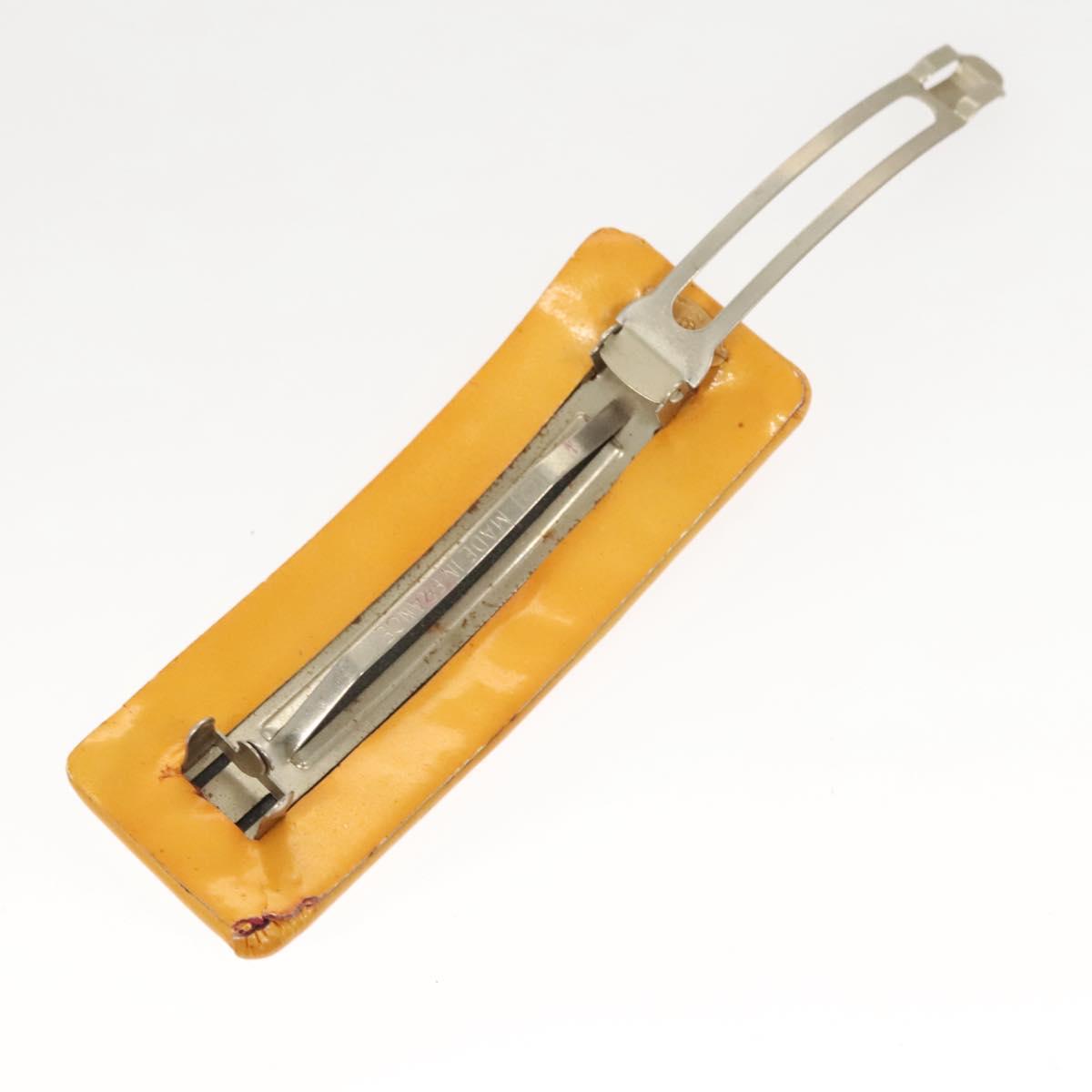 CHANEL Card Case Satin Metal 3Set Black Yellow CC Auth bs25964