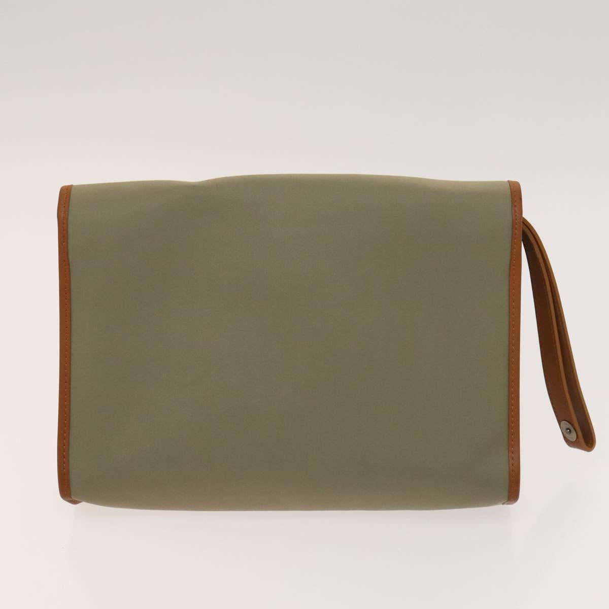 BURBERRY Nova Check Hand Bag Nylon Canvas 3Set Beige Green Auth bs25973