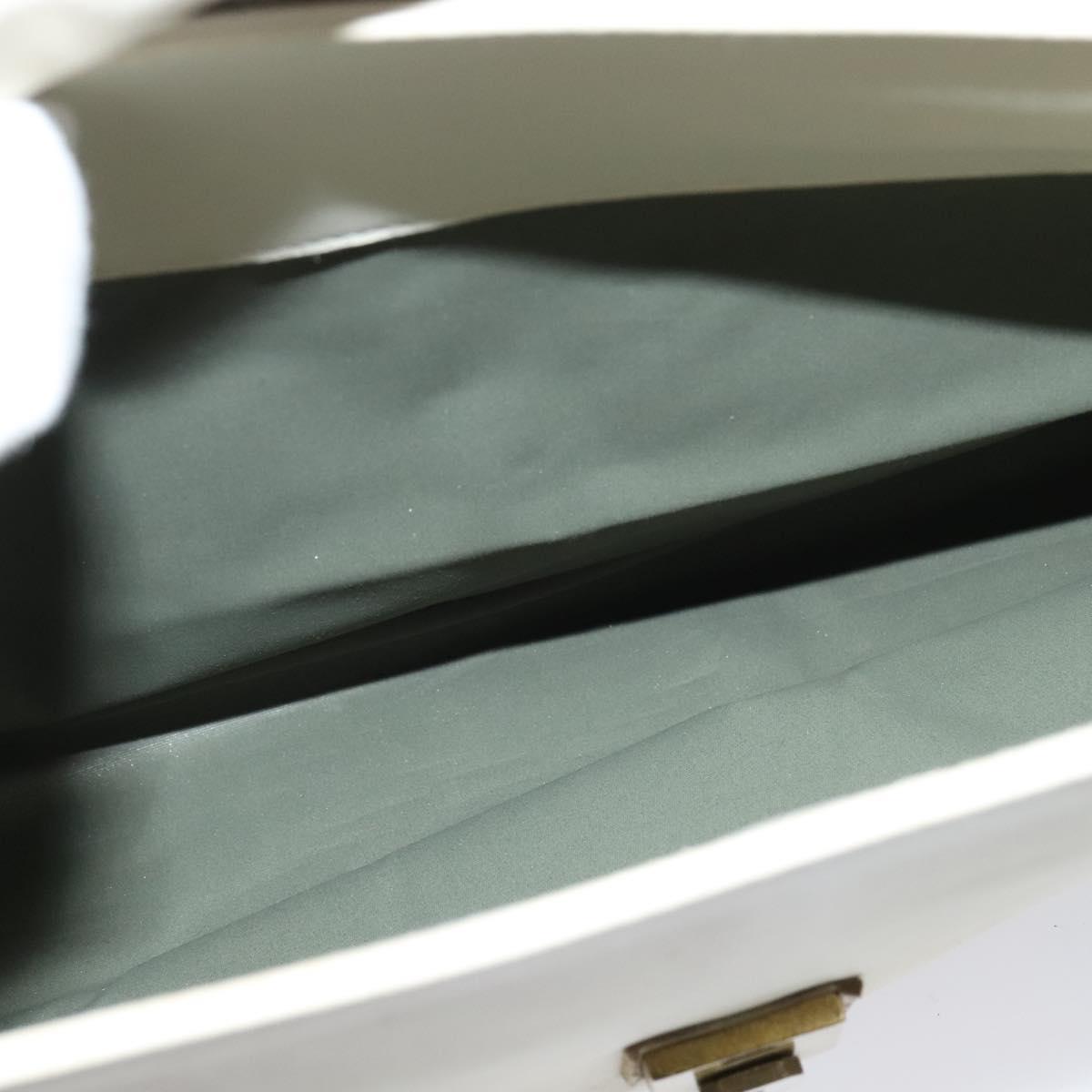 BOTTEGA VENETA Hand Bag Leather White Gold Auth bs25987