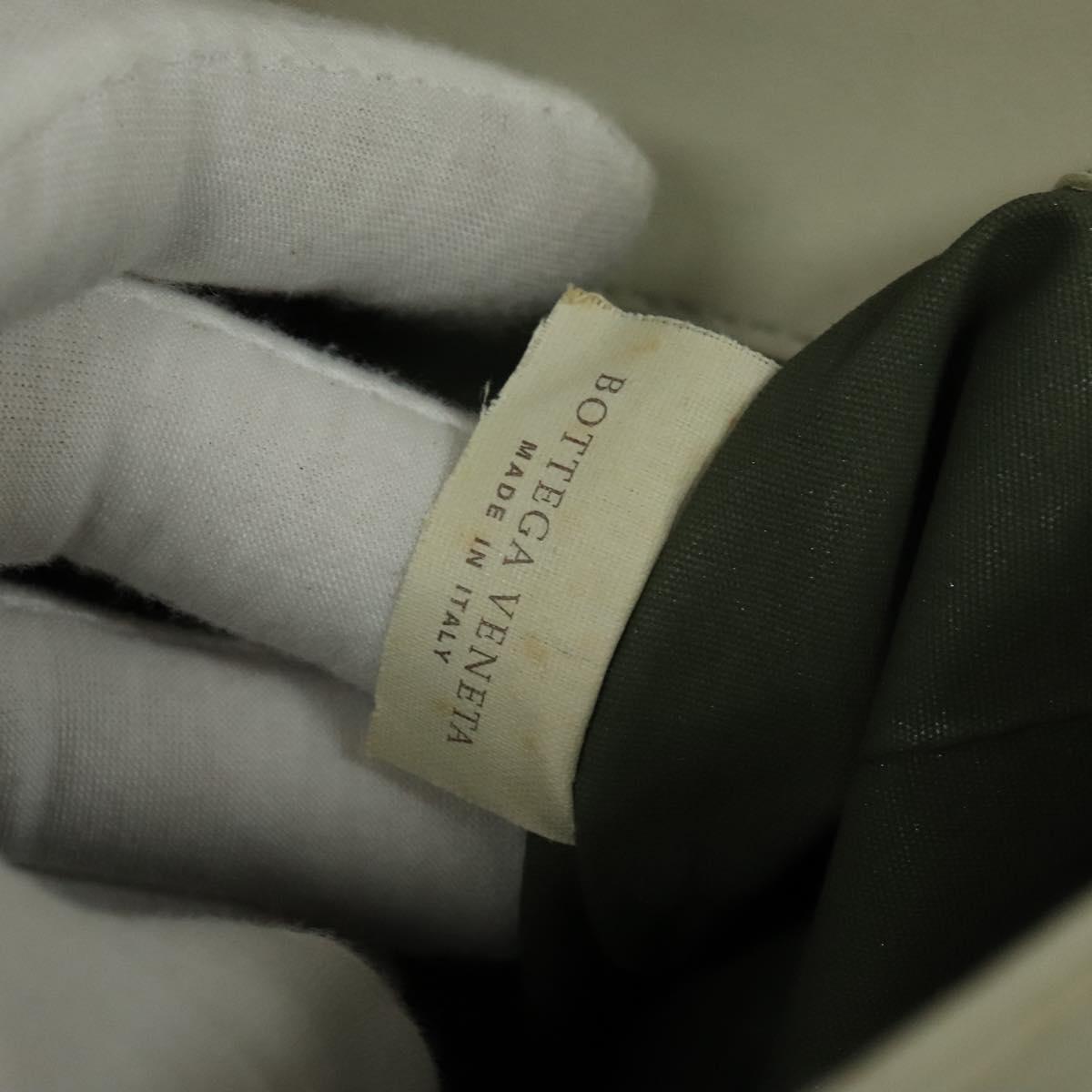 BOTTEGA VENETA Hand Bag Leather White Gold Auth bs25987