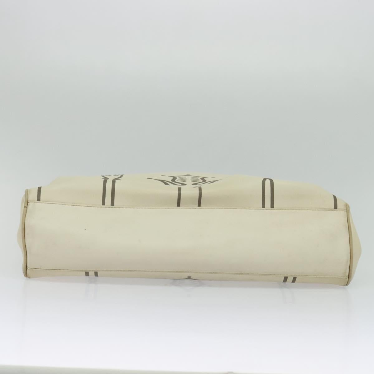 BOTTEGA VENETA Hand Bag Leather White Gold Auth bs25987