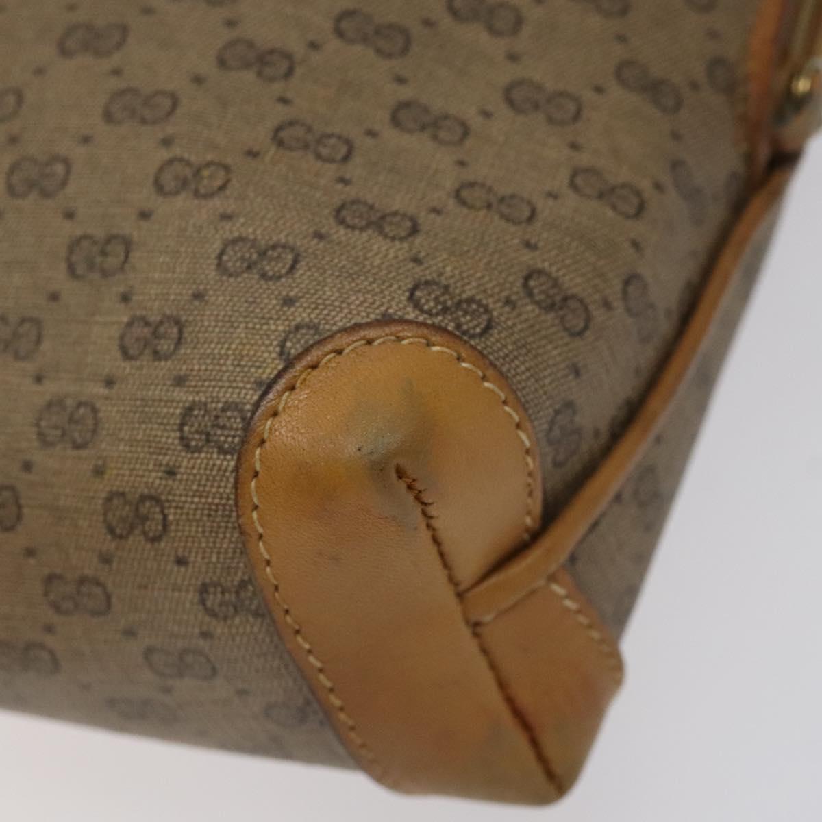 GUCCI Micro GG Supreme Shoulder Bag PVC Beige Gold 007 115 4916 Auth bs25996