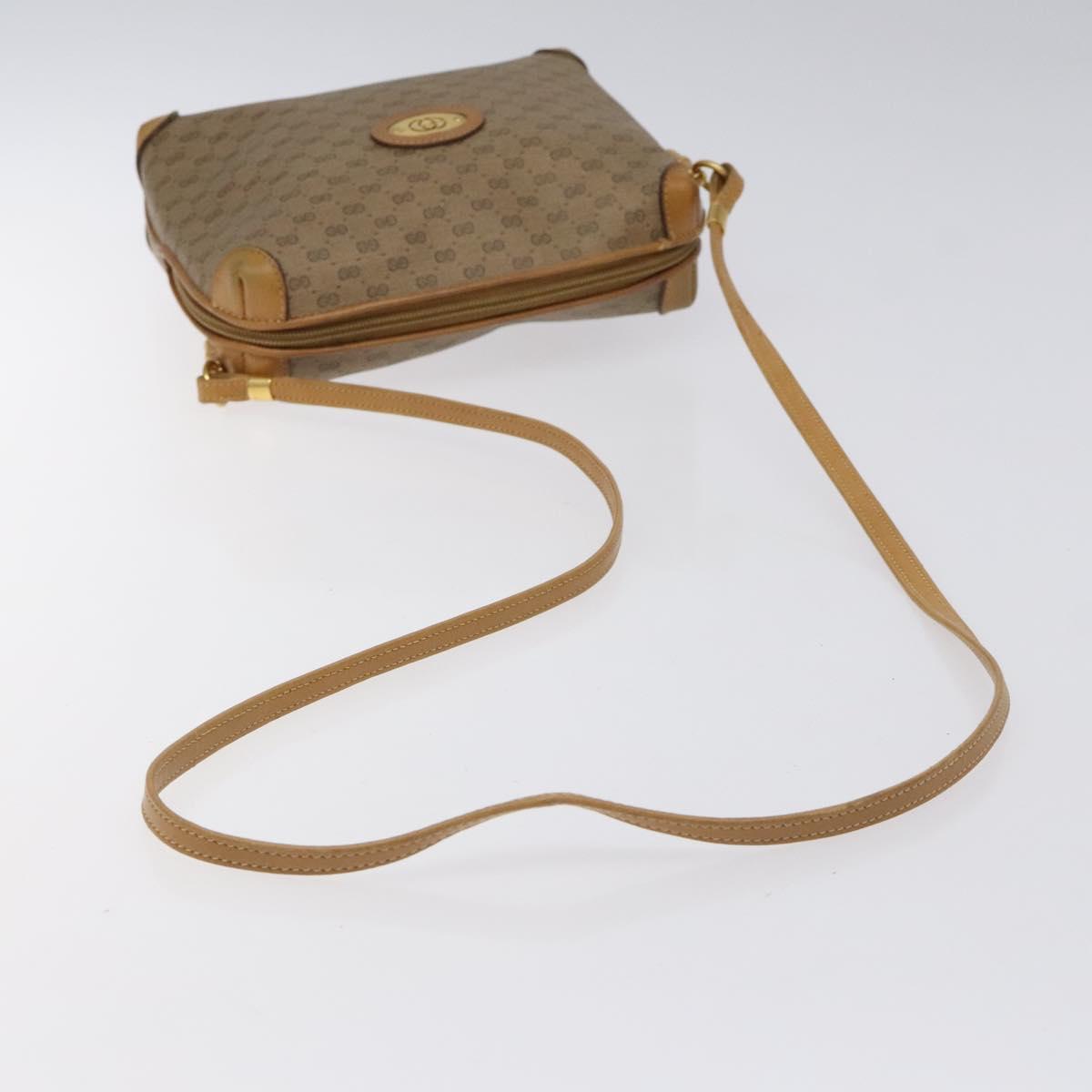 GUCCI Micro GG Supreme Shoulder Bag PVC Beige Gold 007 115 4916 Auth bs25996