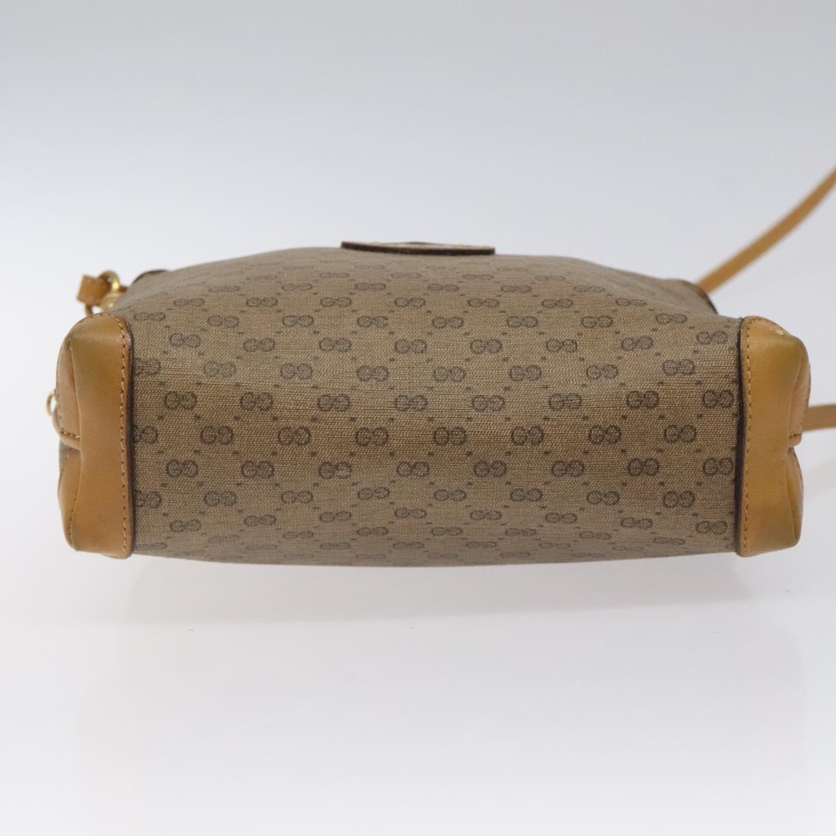 GUCCI Micro GG Supreme Shoulder Bag PVC Beige Gold 007 115 4916 Auth bs25996