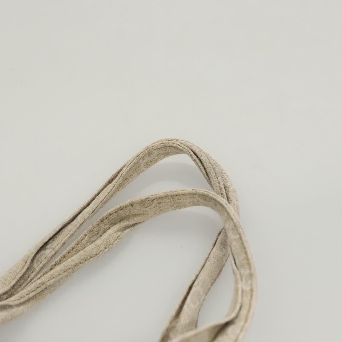 GUCCI GG Canvas Tote Bag Beige Silver 283416 Auth bs25999