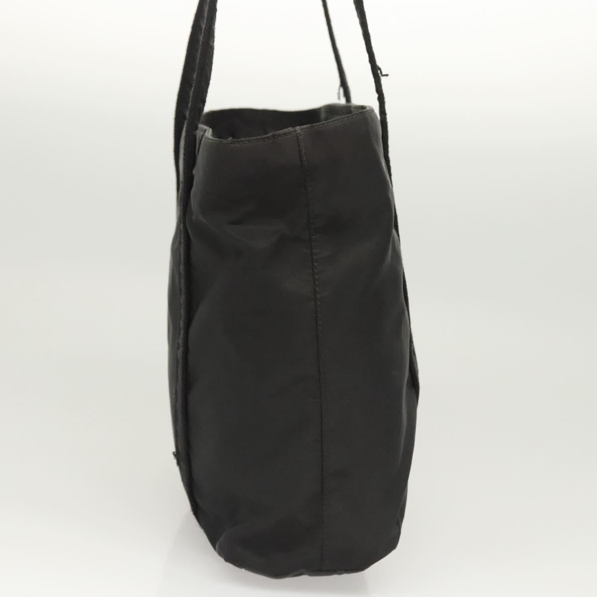 PRADA Shoulder Bag Nylon Black Silver Auth bs26020