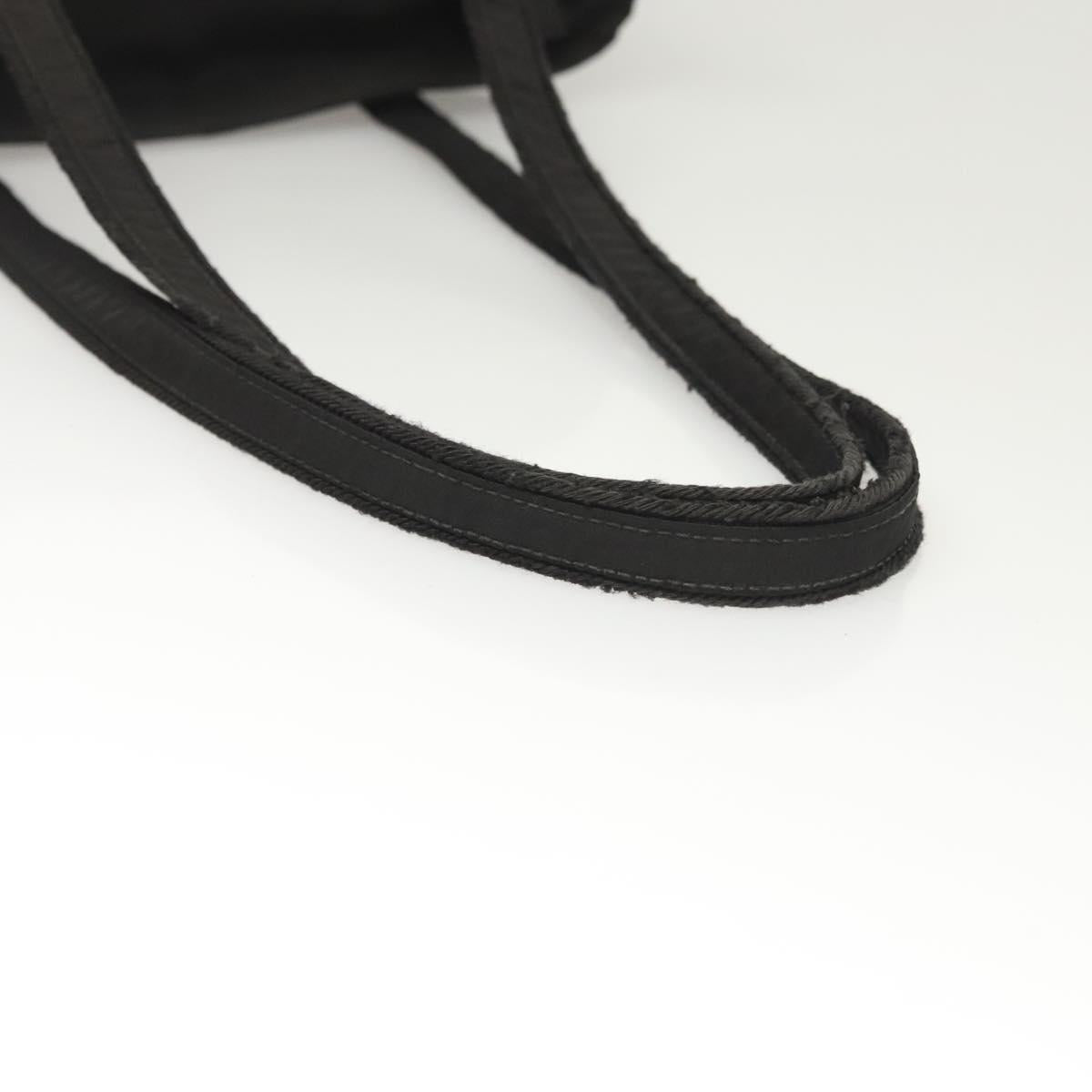 PRADA Shoulder Bag Nylon Black Silver Auth bs26020