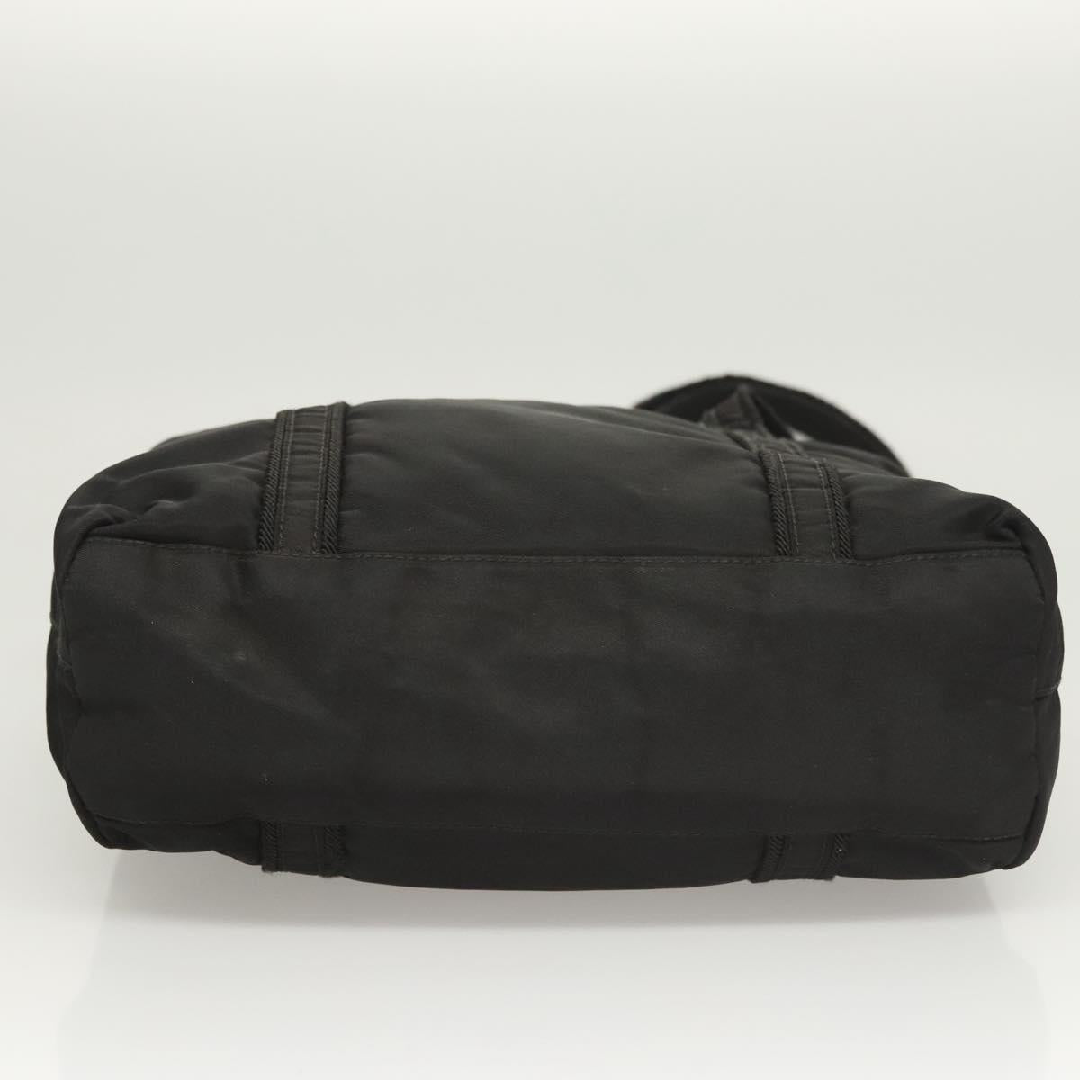 PRADA Shoulder Bag Nylon Black Silver Auth bs26020