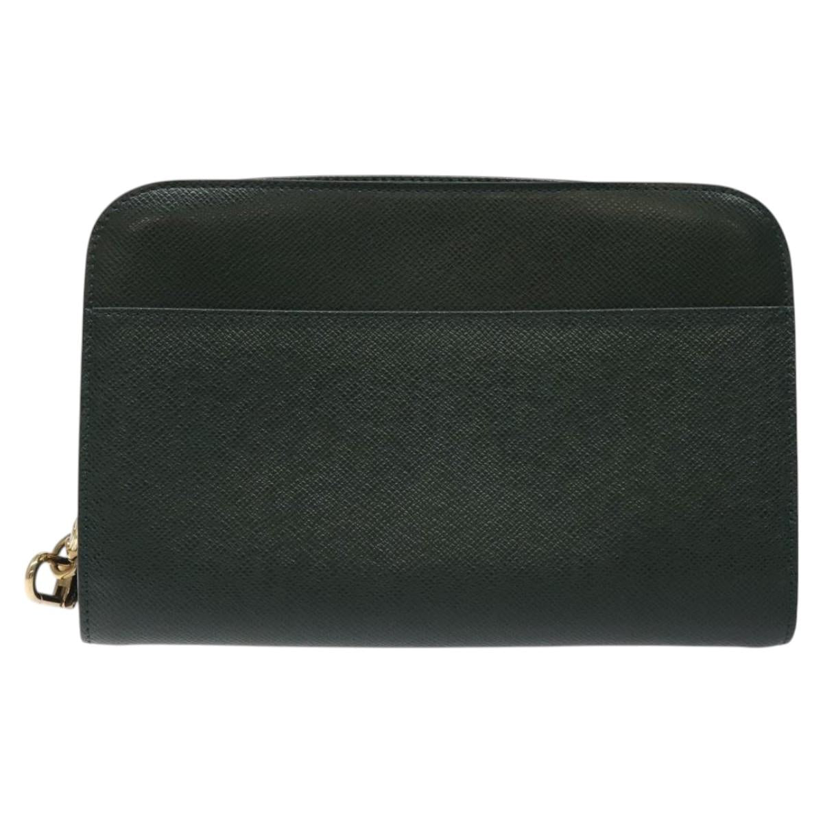 LOUIS VUITTON Taiga Baikal Clutch Bag Epicea M30184 LV Auth bs26039