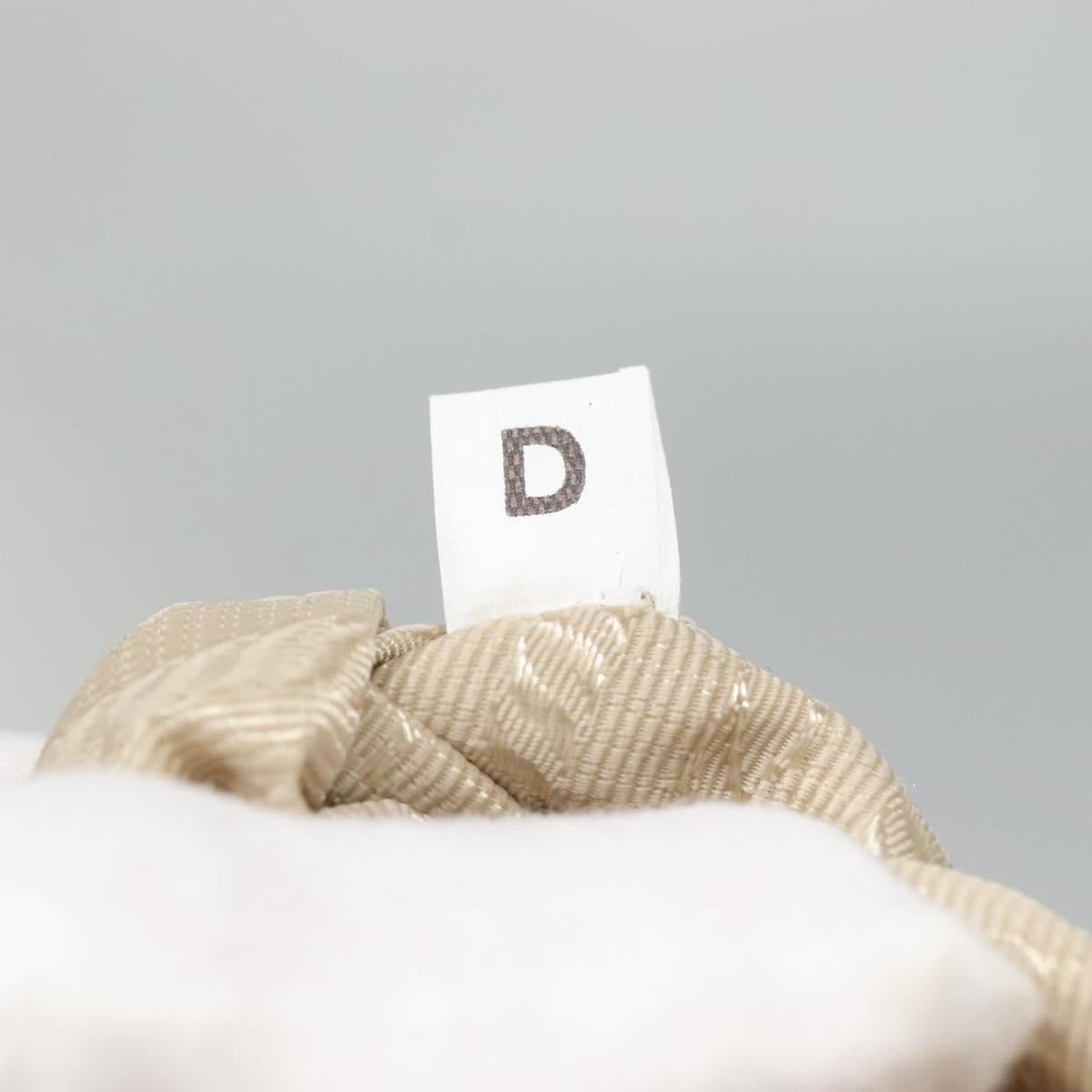 PRADA Chain Shoulder Bag Nylon Beige Silver Auth bs26049