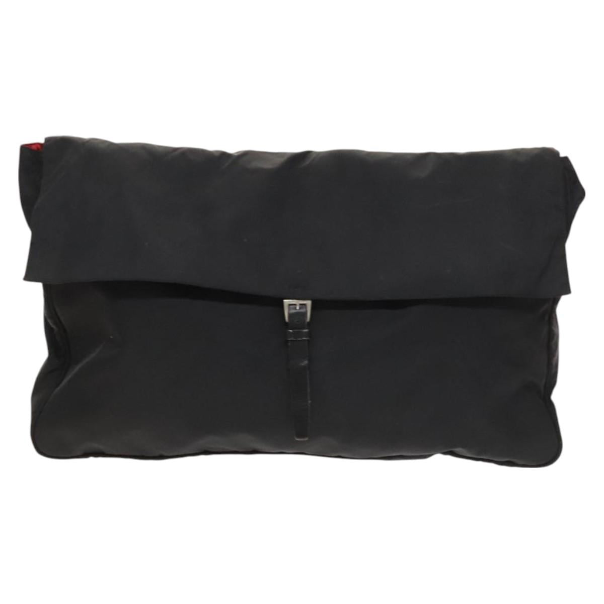 PRADA Pillow Set Silk 2Set Black Auth bs26057