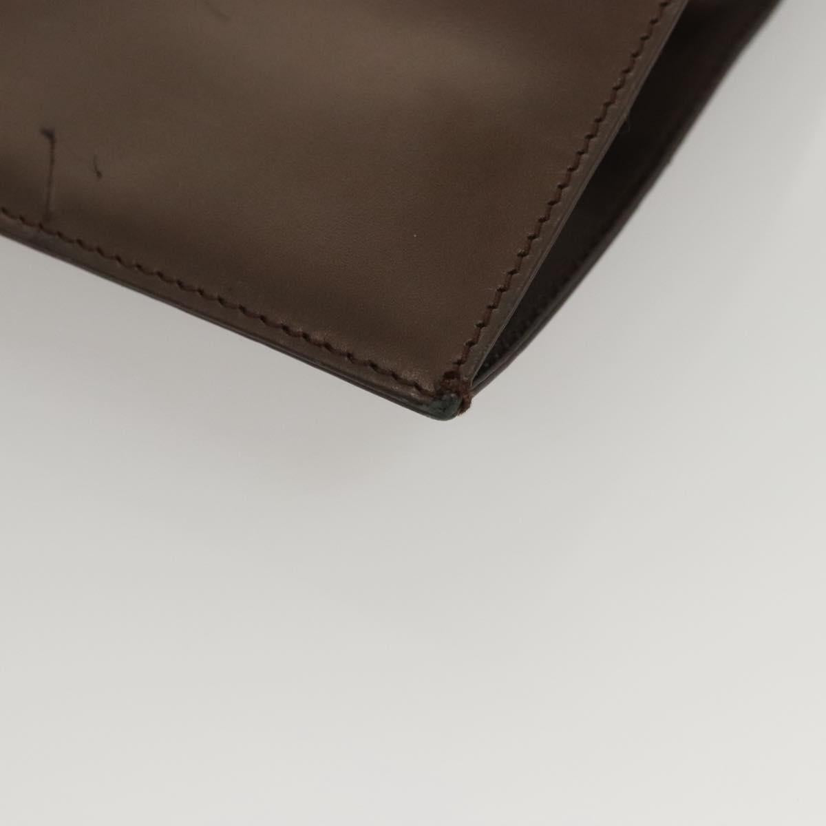 GUCCI Shoulder Bag Leather Outlet Brown 004 0406 0492 Auth bs26083