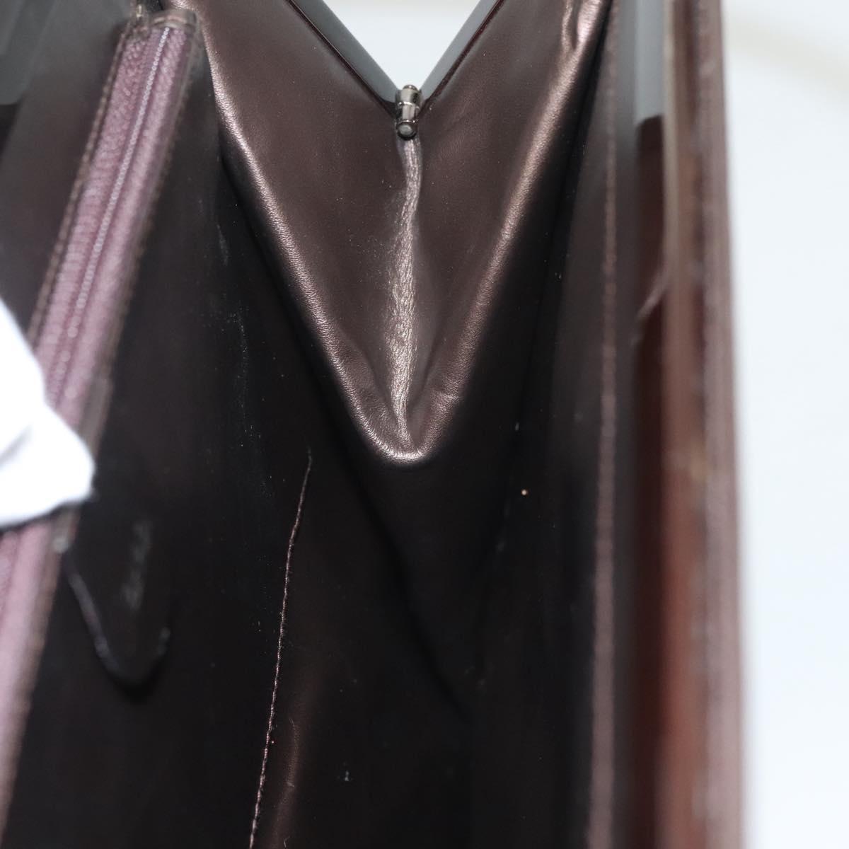 GUCCI Shoulder Bag Leather Outlet Brown 004 0406 0492 Auth bs26083