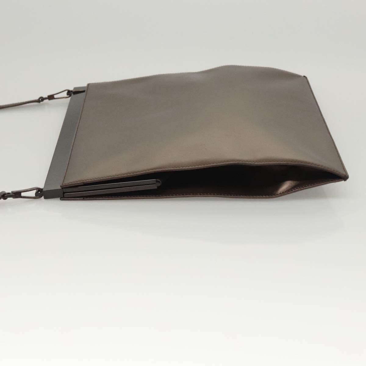 GUCCI Shoulder Bag Leather Outlet Brown 004 0406 0492 Auth bs26083