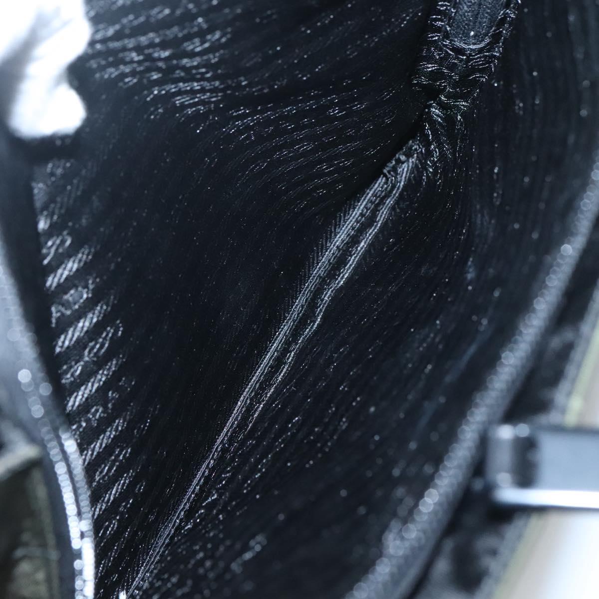 PRADA Tote Bag Nylon Green Silver Auth bs26087