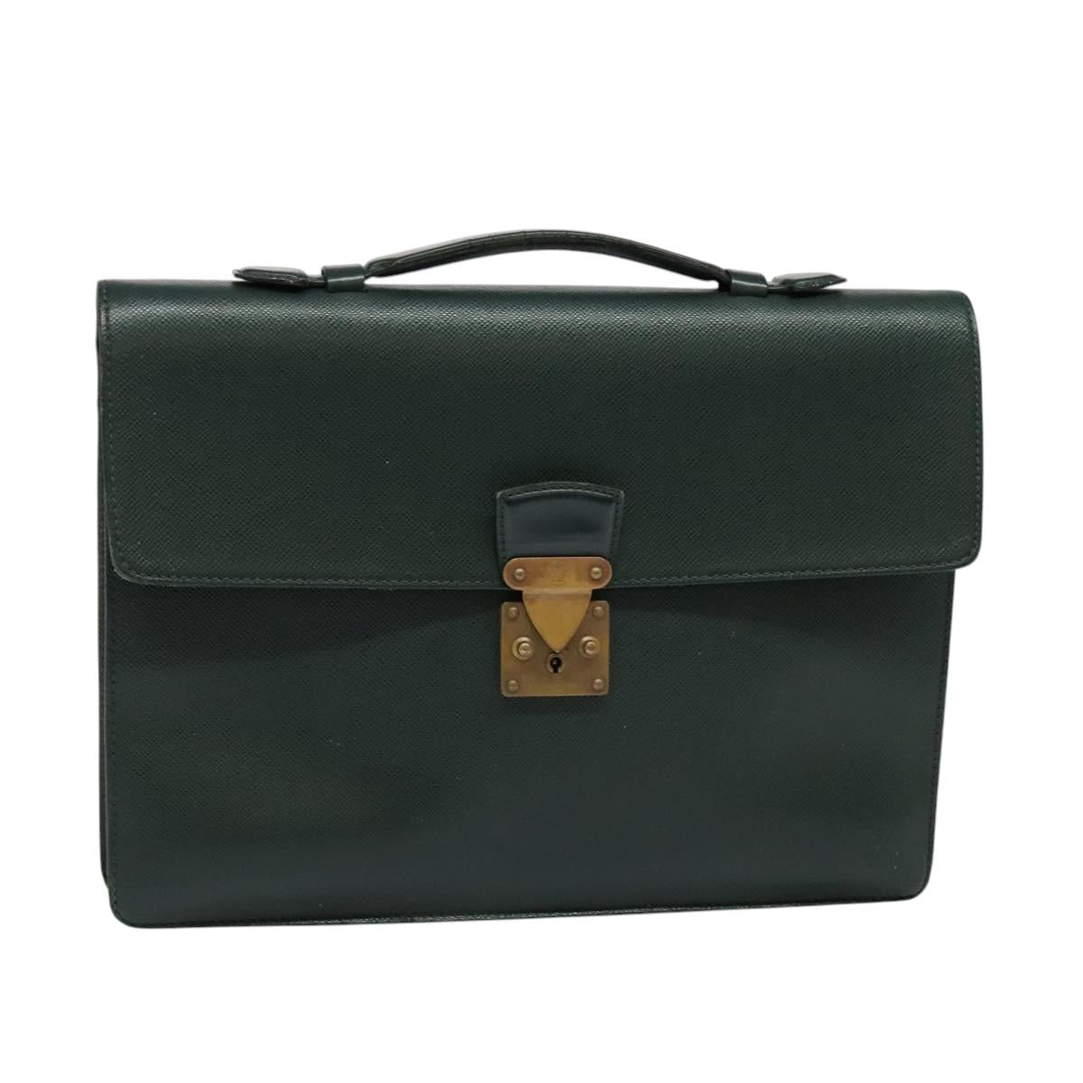 LOUIS VUITTON Taiga Serviette Kourad Business Bag Epicea M30074 LV Auth bs26103