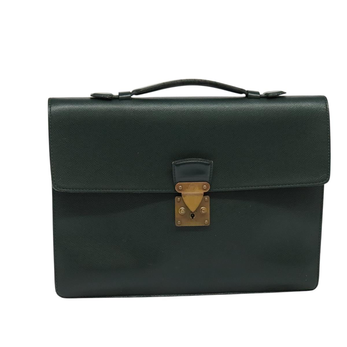 LOUIS VUITTON Taiga Serviette Kourad Business Bag Epicea M30074 LV Auth bs26103