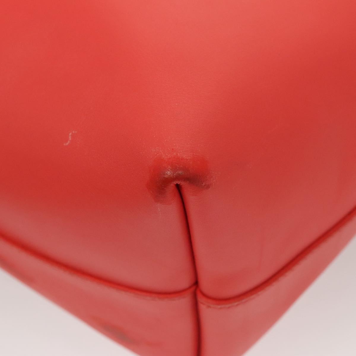 BOTTEGA VENETA Tote Bag Leather Orange Gold Silver Auth bs26109