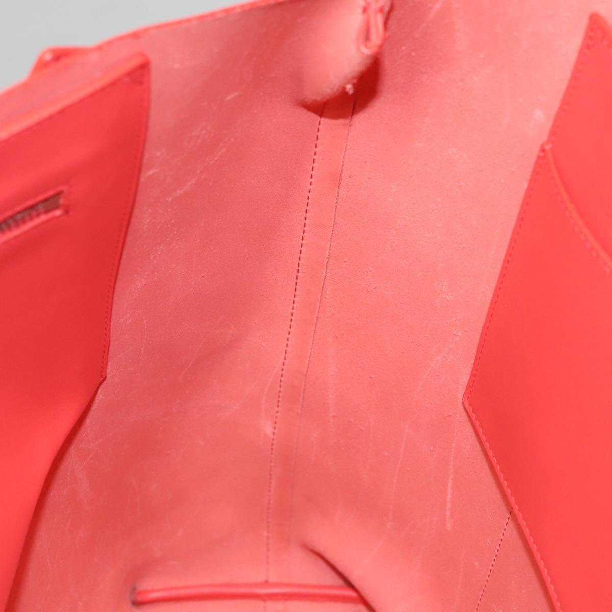 BOTTEGA VENETA Tote Bag Leather Orange Gold Silver Auth bs26109