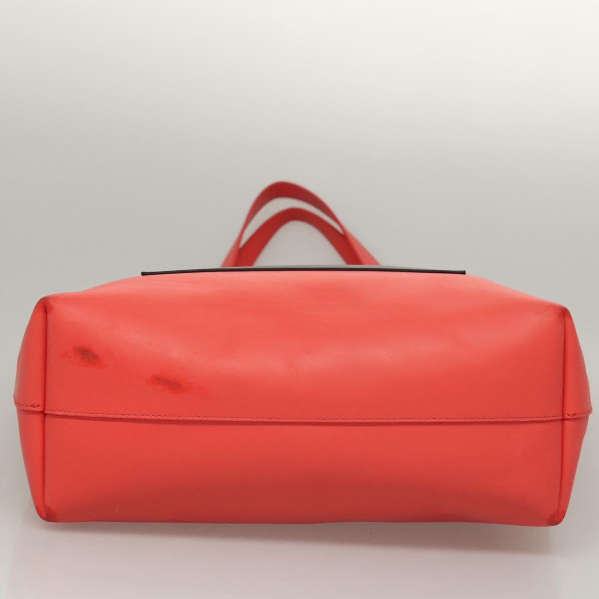 BOTTEGA VENETA Tote Bag Leather Orange Gold Silver Auth bs26109