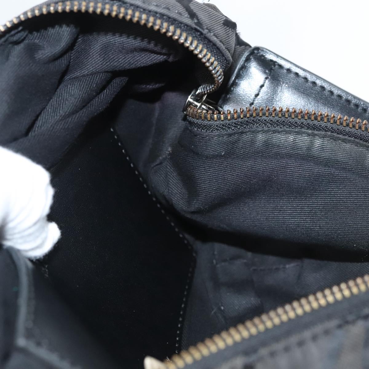BURBERRY Waist Bag Canvas Gray Silver Auth bs26111