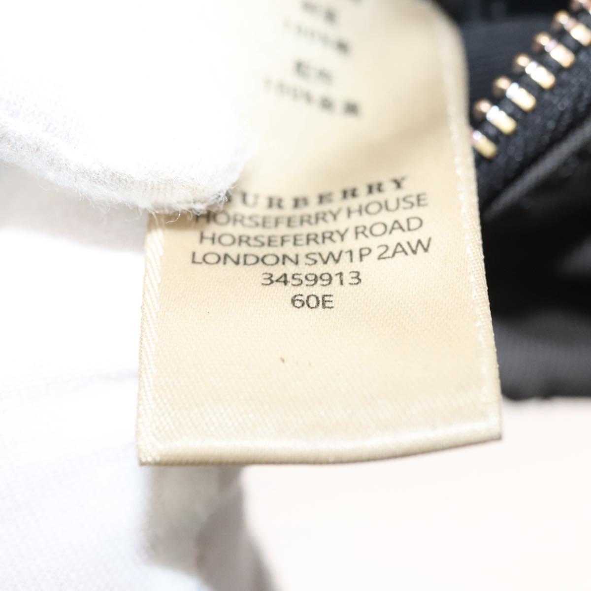 BURBERRY Waist Bag Canvas Gray Silver Auth bs26111