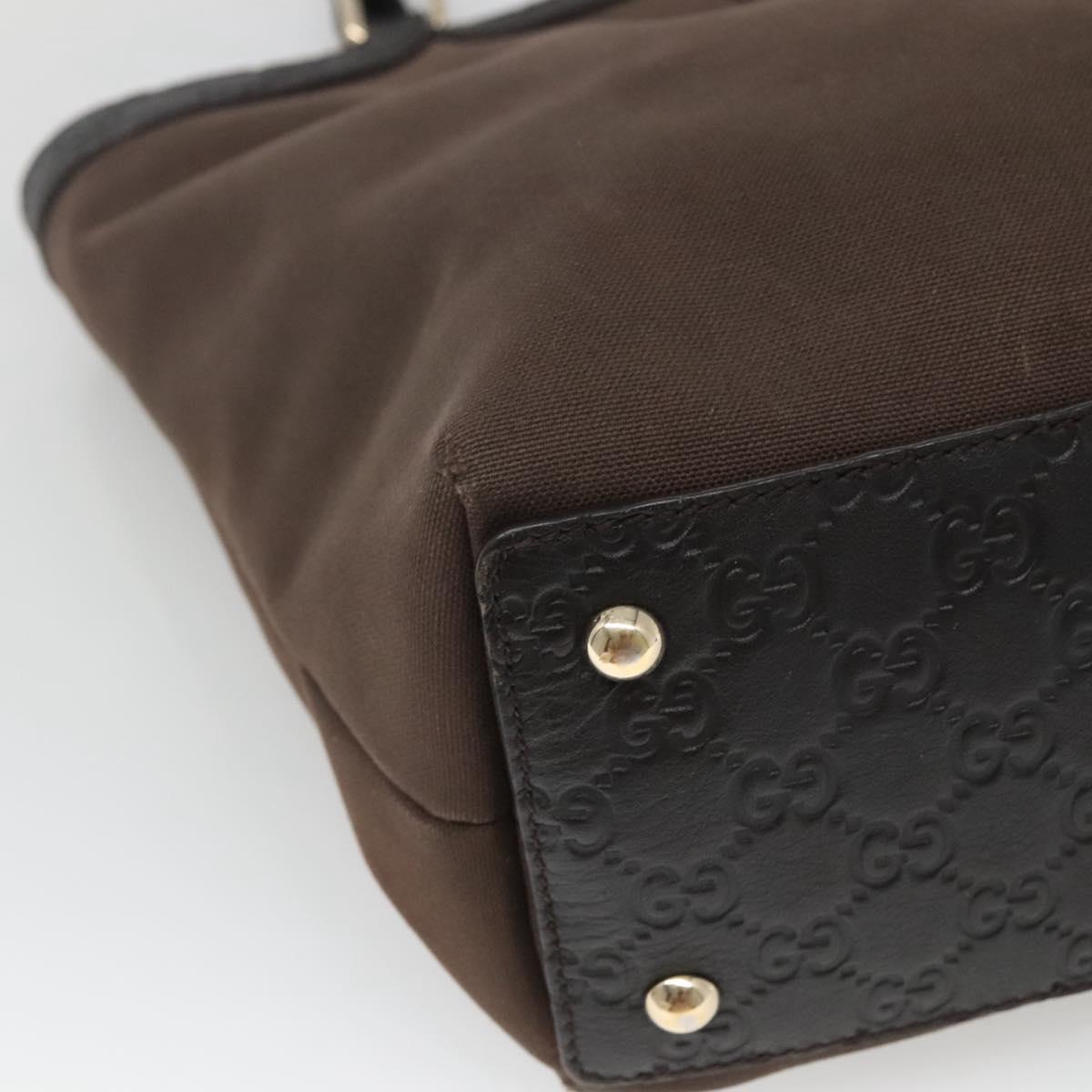 GUCCI Tote Bag Canvas Outlet Brown Gold 279153 Auth bs26148