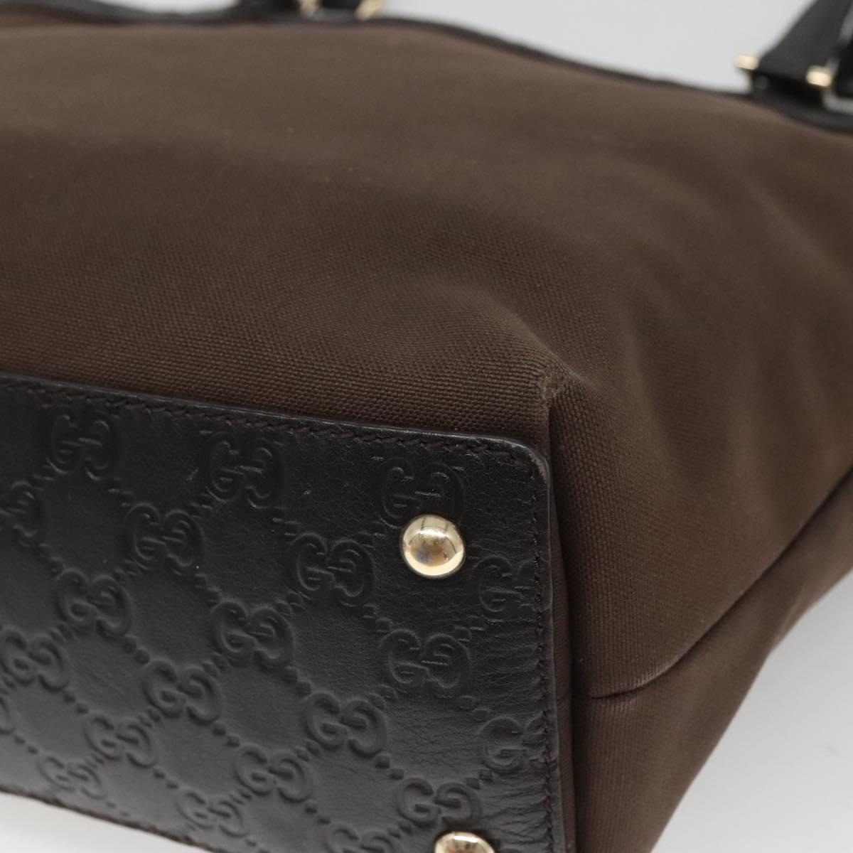 GUCCI Tote Bag Canvas Outlet Brown Gold 279153 Auth bs26148