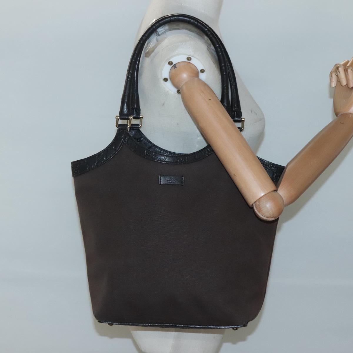 GUCCI Tote Bag Canvas Outlet Brown Gold 279153 Auth bs26148