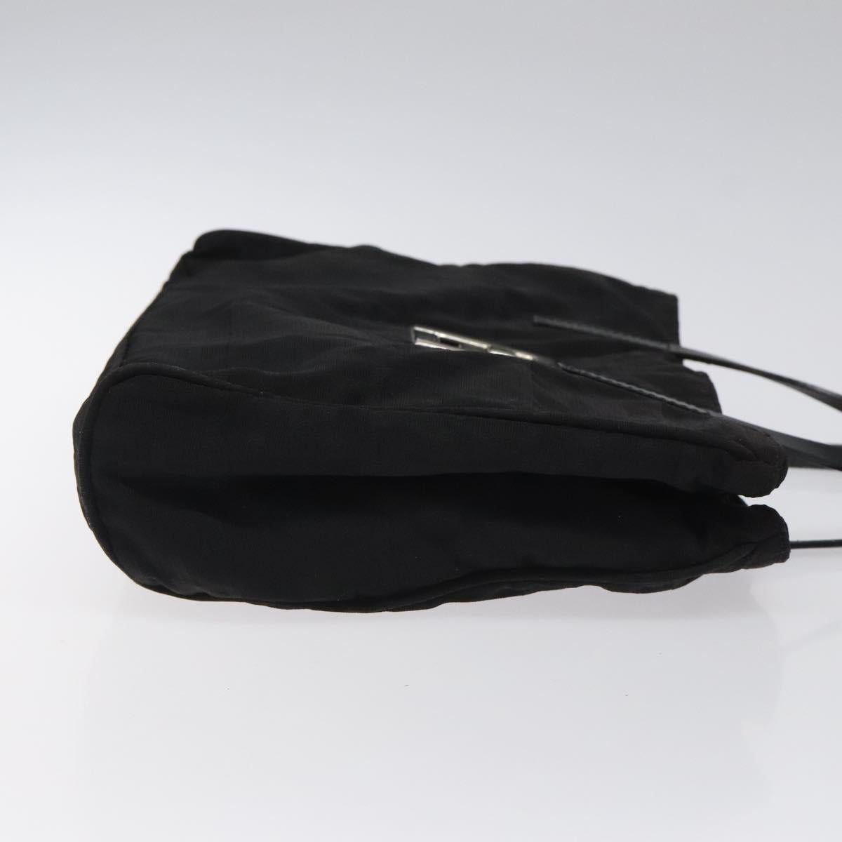 FENDI Zucca Canvas Hand Bag Black Auth bs26161