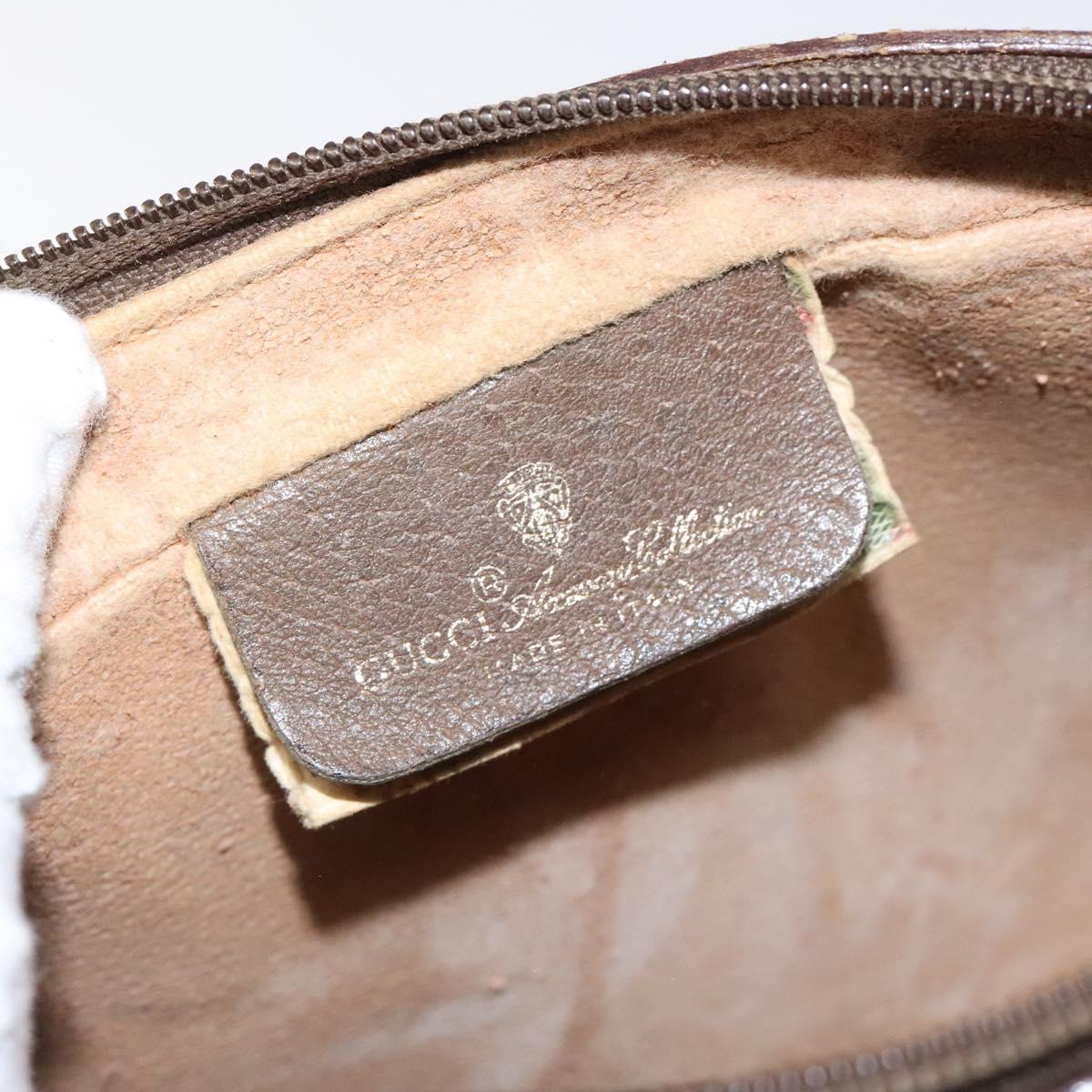 GUCCI GG Supreme Web Sherry Line Clutch Bag PVC Beige 89 01 012 Auth bs26177