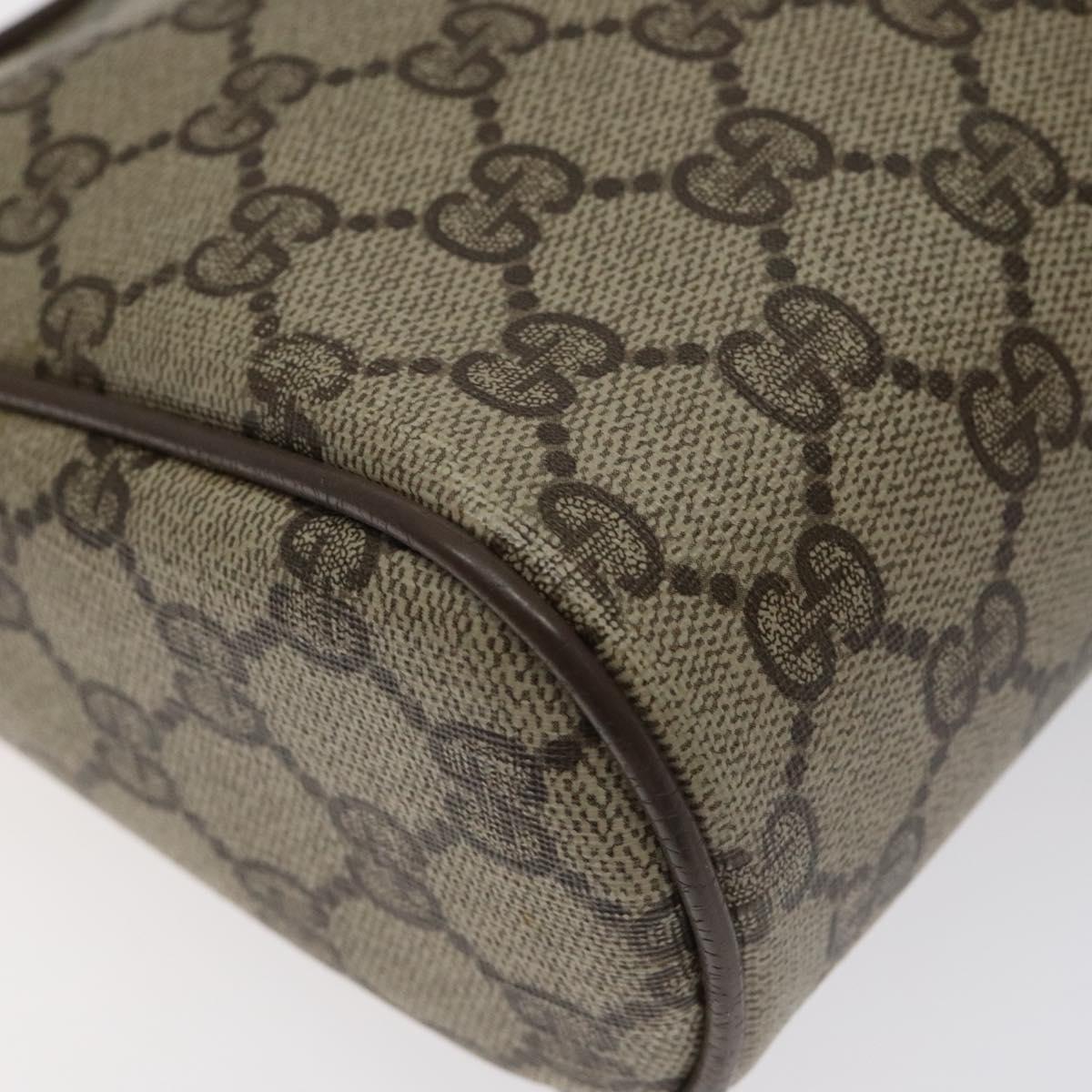 GUCCI GG Supreme Web Sherry Line Clutch Bag PVC Beige 89 01 012 Auth bs26177