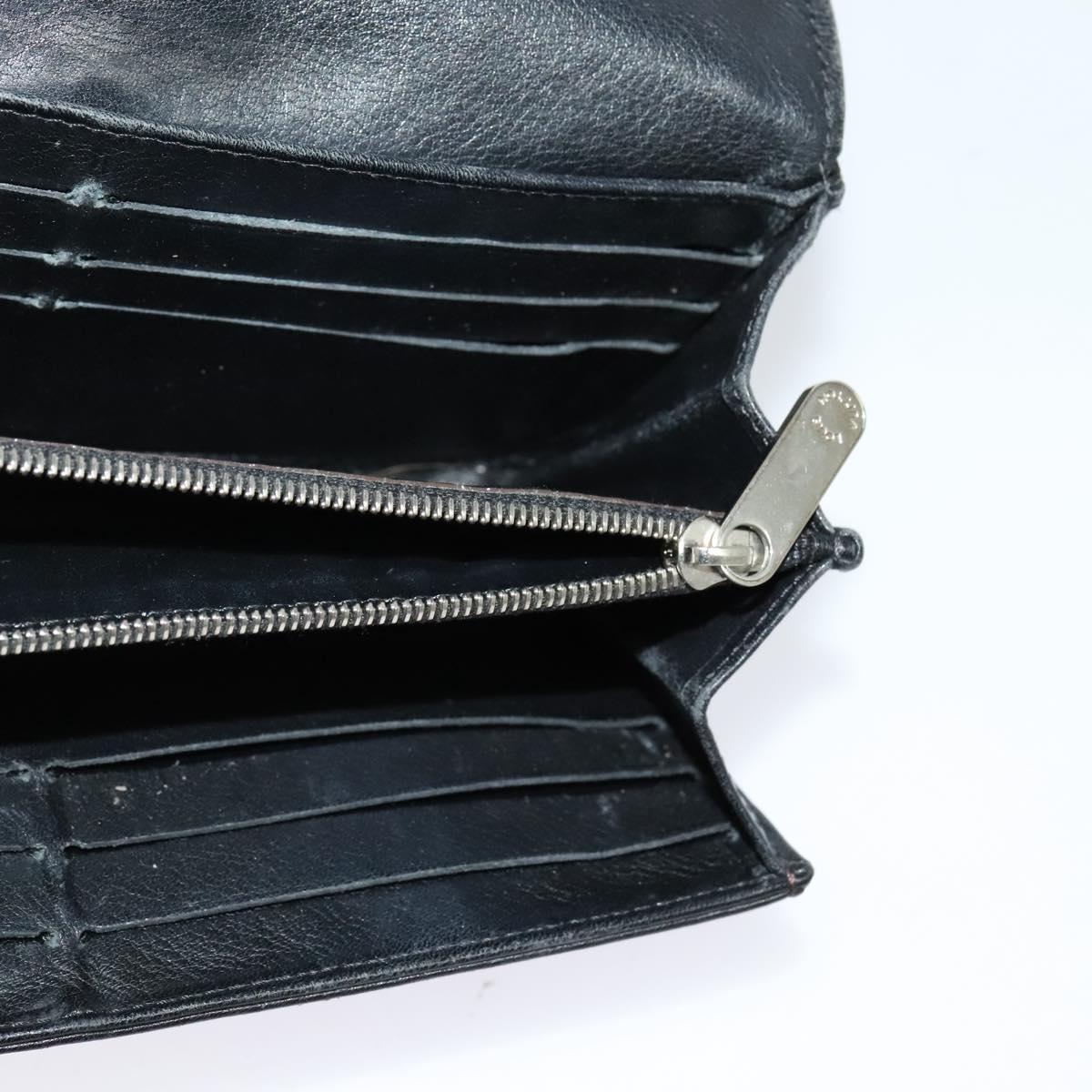 LOUIS VUITTON Suhari Wallet Leather 2Set Black LV Auth bs26197