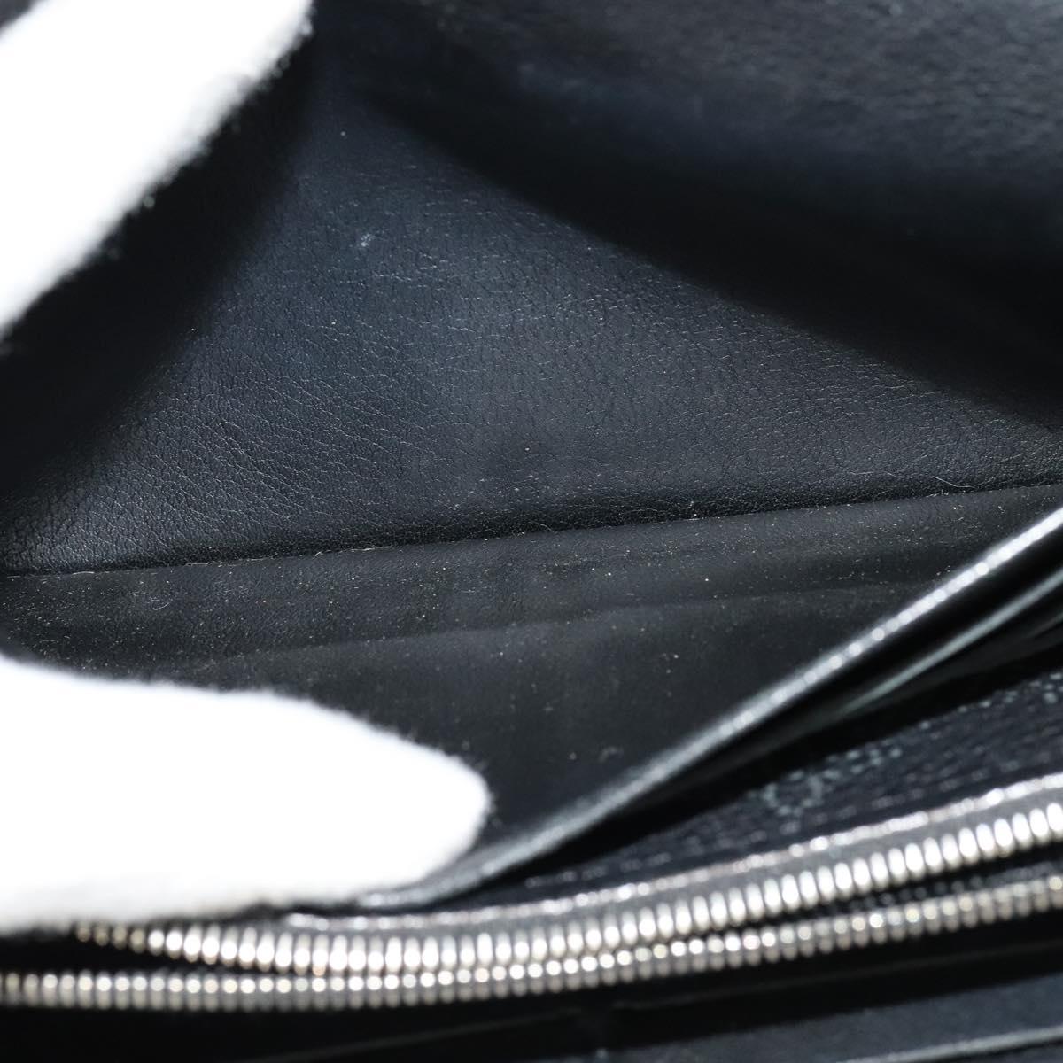 LOUIS VUITTON Suhari Wallet Leather 2Set Black LV Auth bs26197