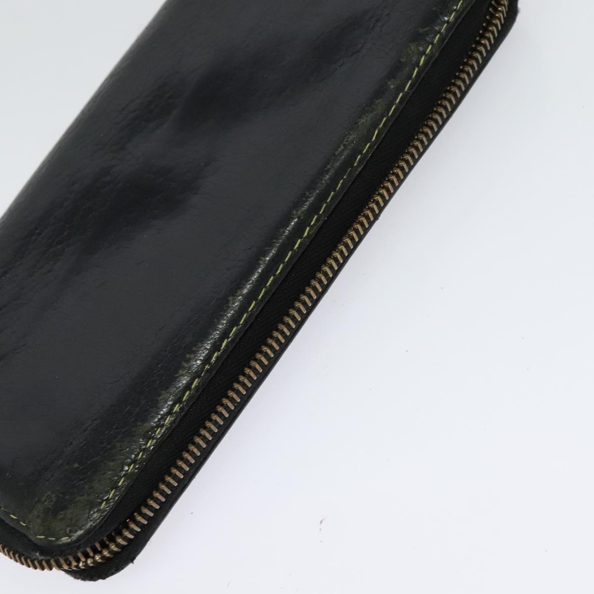 LOUIS VUITTON Suhari Wallet Leather 2Set Black LV Auth bs26197