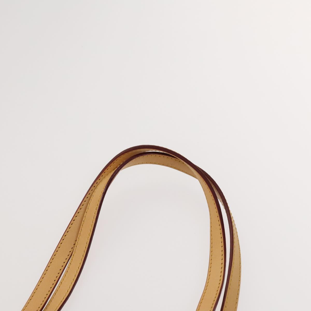 BALLY Shoulder Bag Leather Canvas 3Set Beige Black Auth bs26202