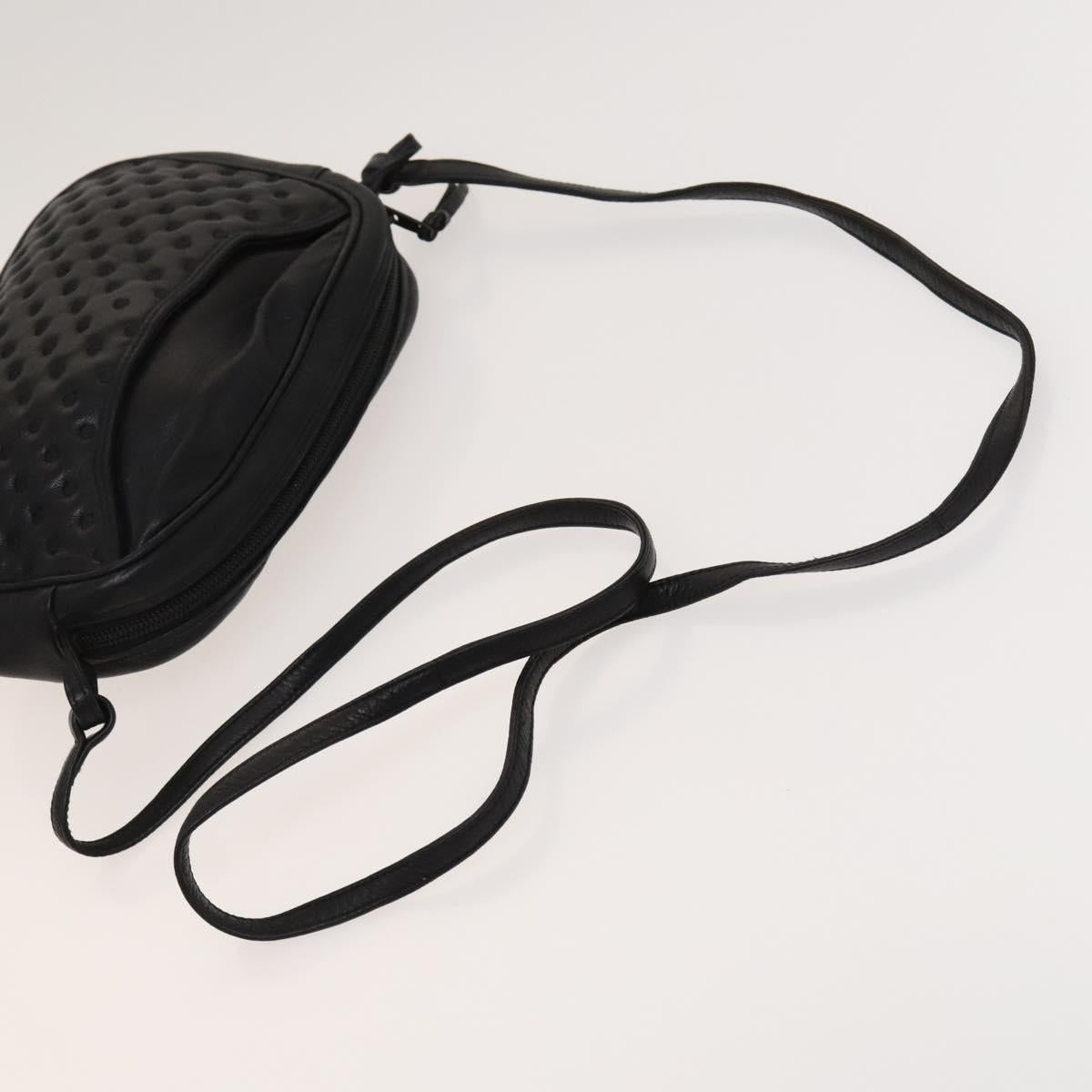 BALLY Shoulder Bag Leather Canvas 3Set Beige Black Auth bs26202