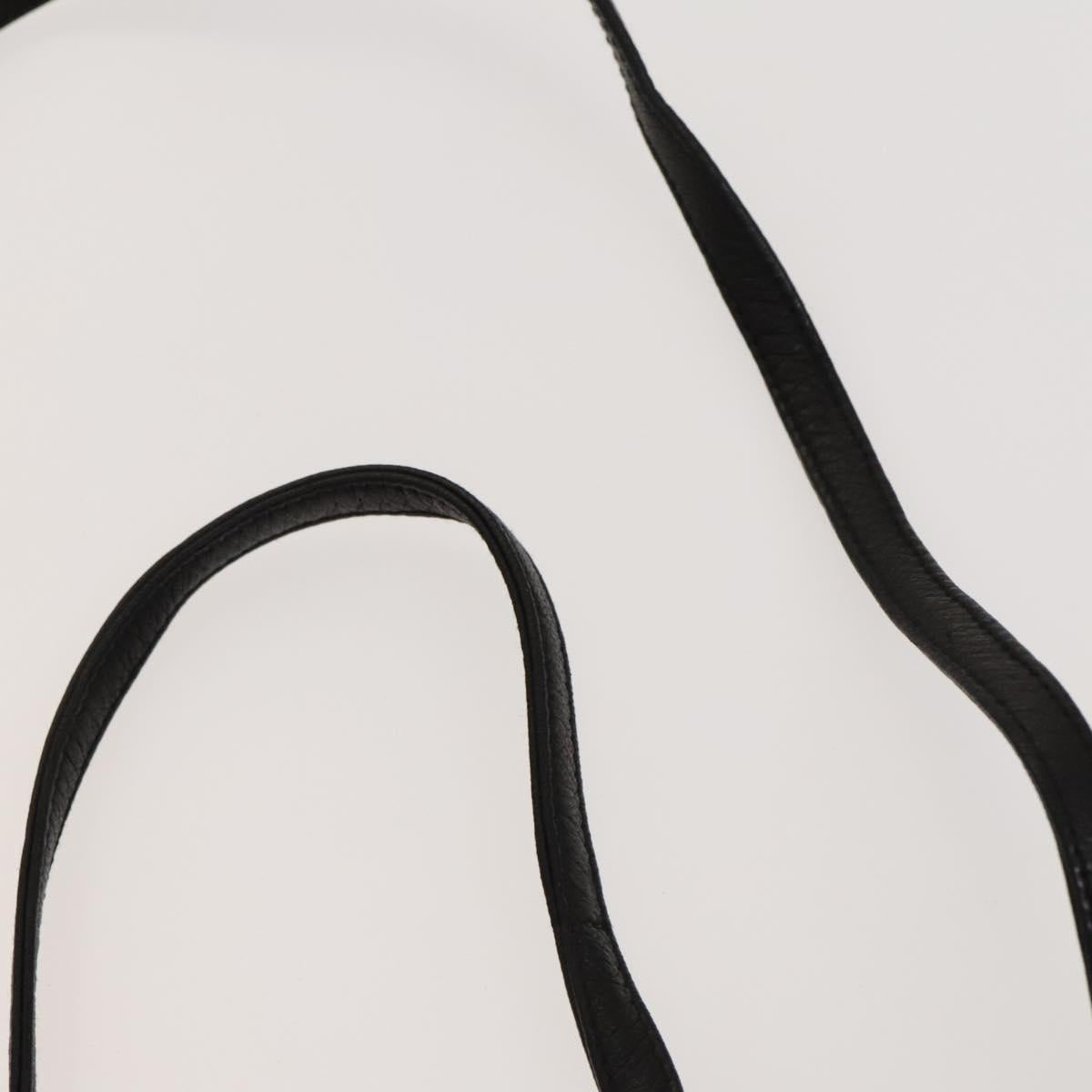 BALLY Shoulder Bag Leather Canvas 3Set Beige Black Auth bs26202