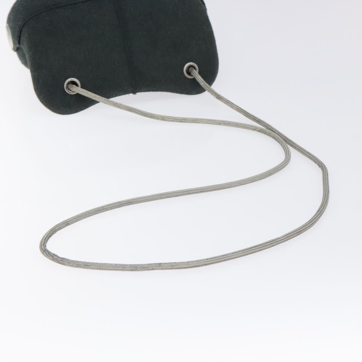 CHANEL Hip Shoulder Bag Cotton Gray CC Auth bs26216