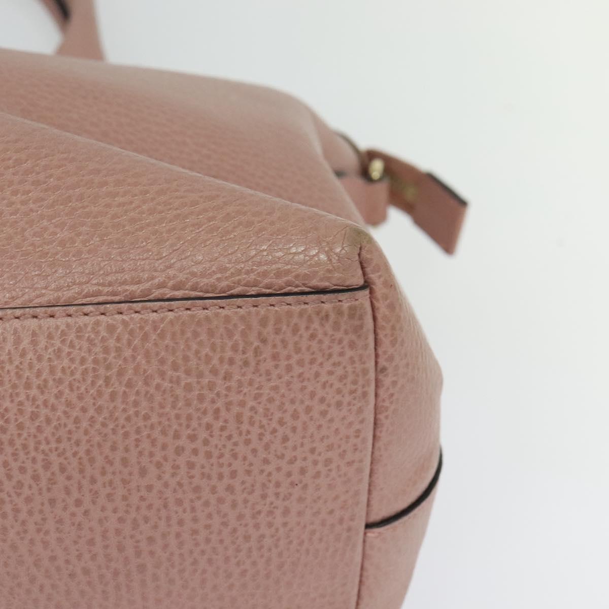 GUCCI Hand Bag Leather Outlet Pink Gold 449651 Auth bs26235