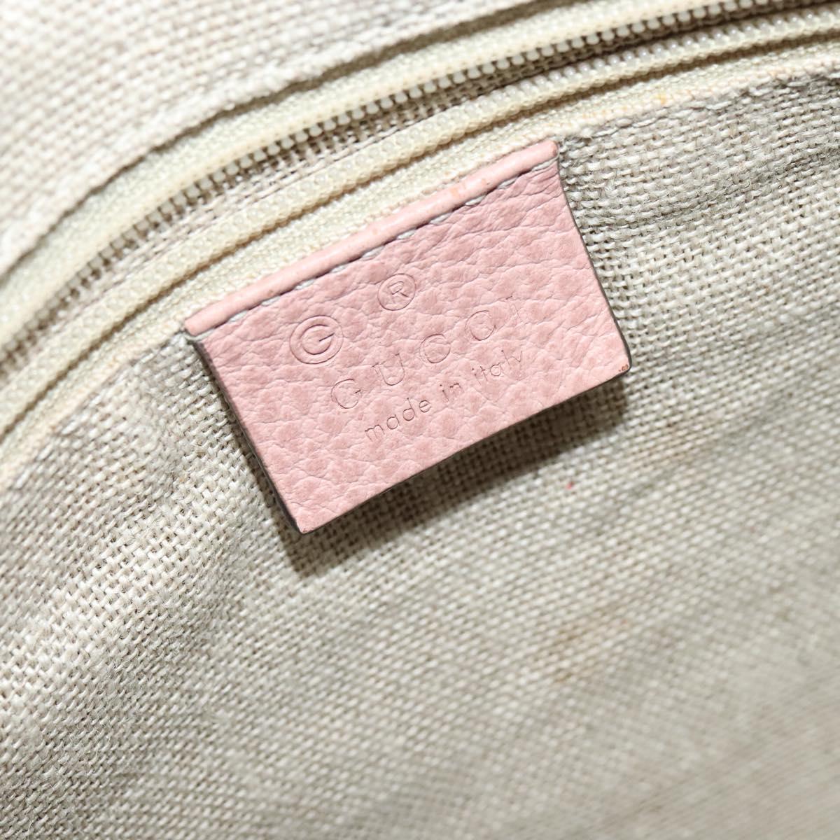 GUCCI Hand Bag Leather Outlet Pink Gold 449651 Auth bs26235