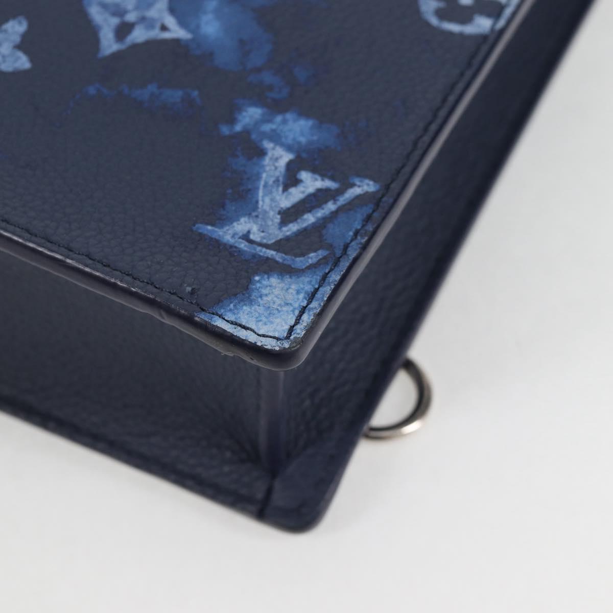 LOUIS VUITTON Water Color Sac Plat messenger Bag Blue M57843 LV Auth bs26245SM