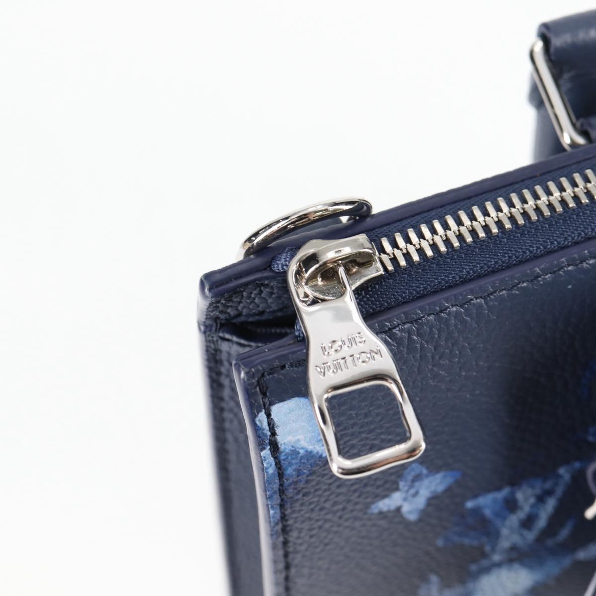 LOUIS VUITTON Water Color Sac Plat messenger Bag Blue M57843 LV Auth bs26245SM