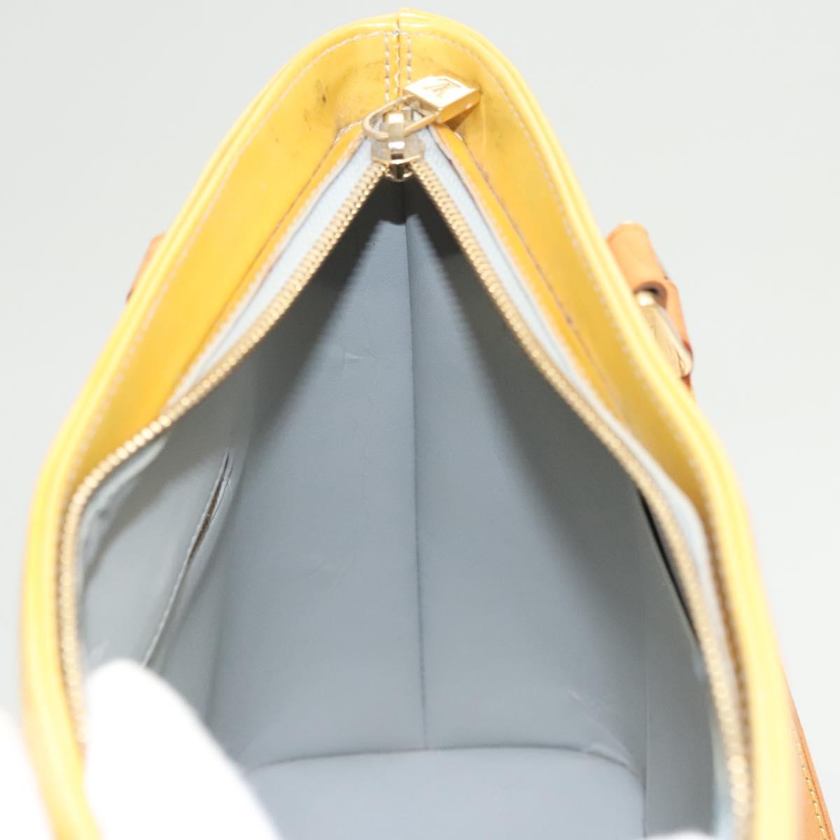 LOUIS VUITTON Monogram Vernis Houston Hand Bag Gris M91053 LV Auth bs26251