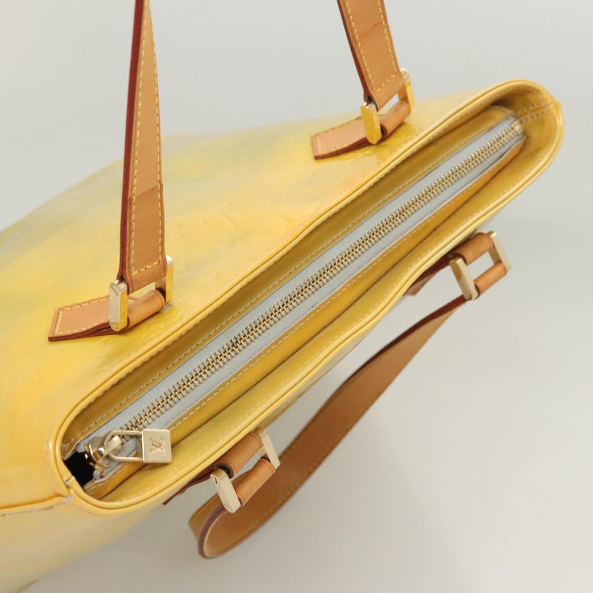 LOUIS VUITTON Monogram Vernis Houston Hand Bag Gris M91053 LV Auth bs26251