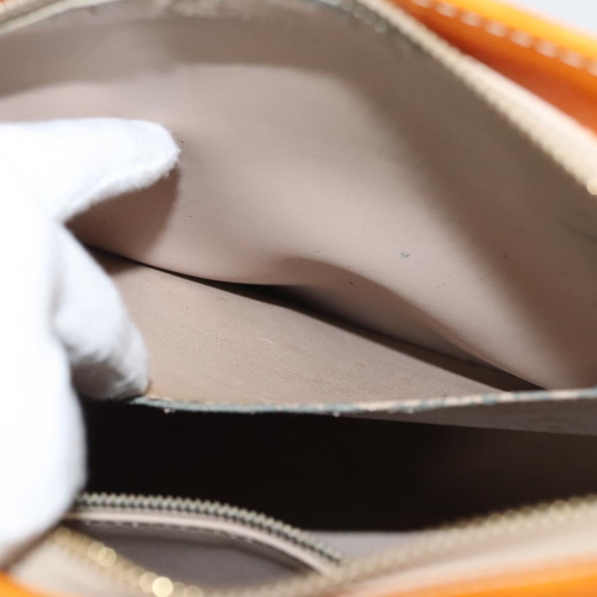 LOUIS VUITTON Monogram Vernis Houston Hand Bag Beige M91004 LV Auth bs26252