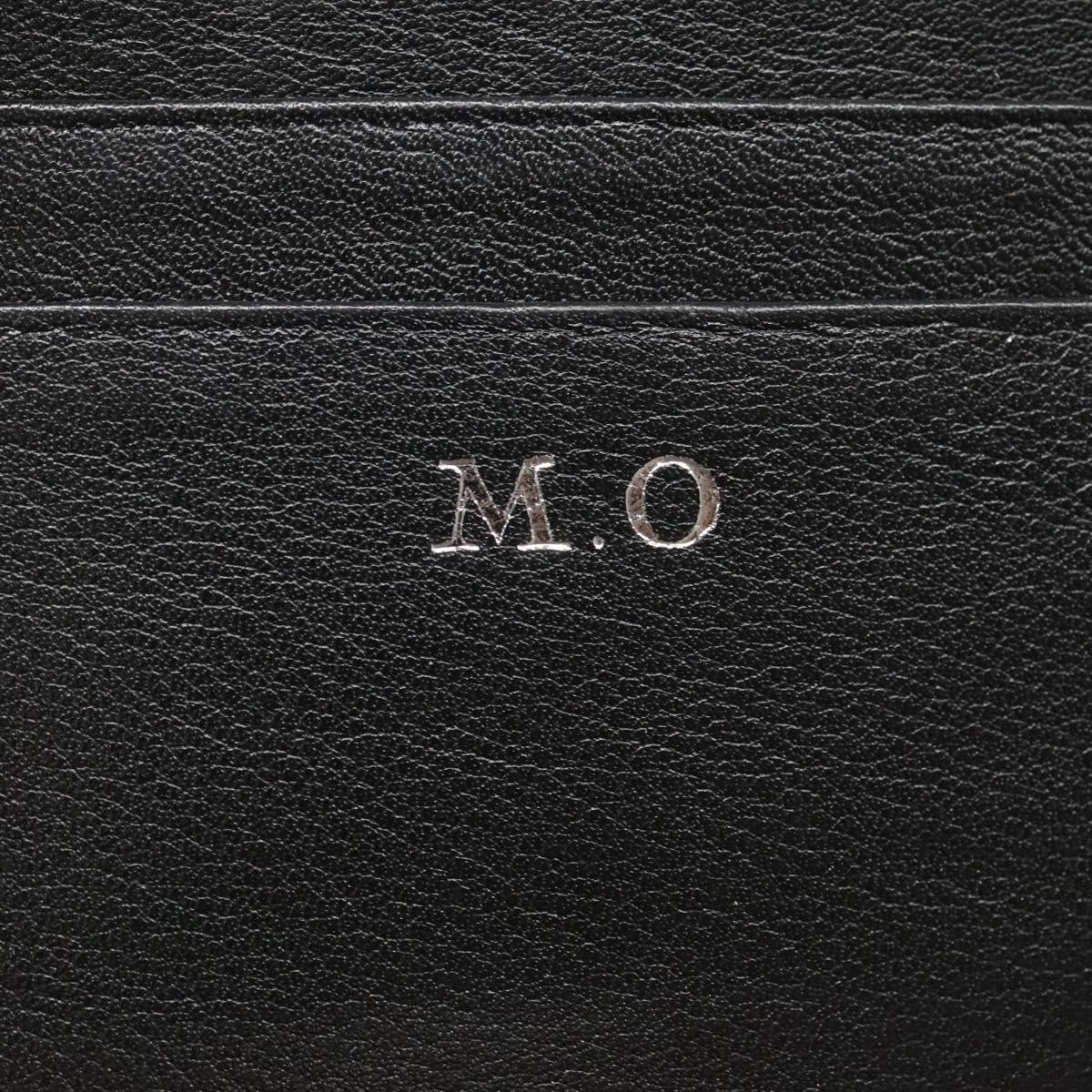 Christian Dior Card Case Leather Black Auth bs26260