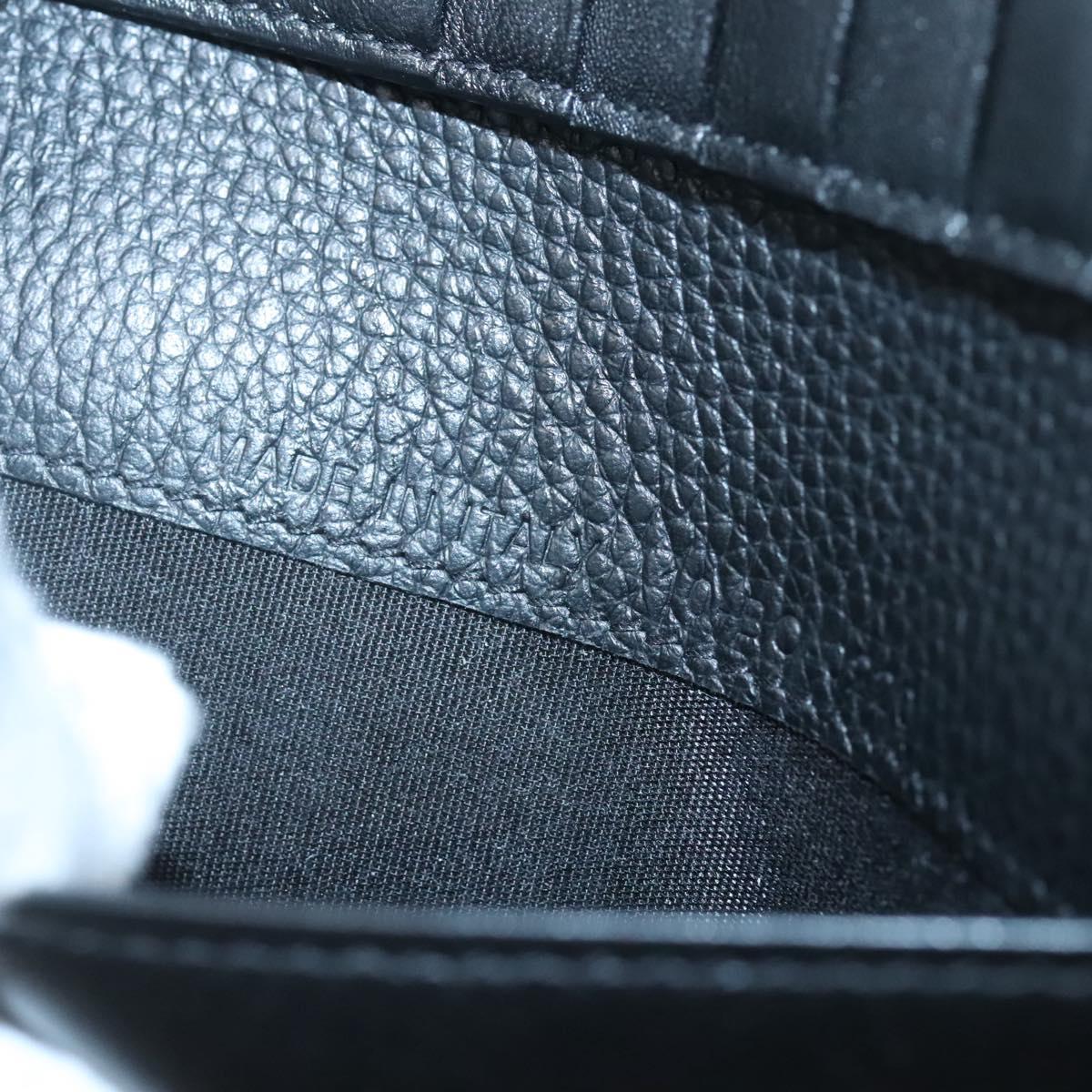 Christian Dior Card Case Leather Black Auth bs26260